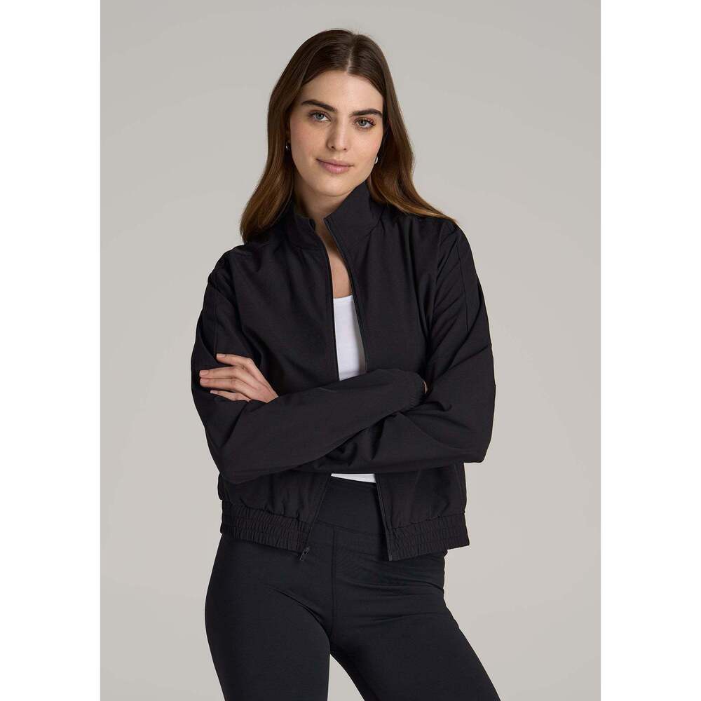 American Tall Layer Up Bomber Jacket Black Size L Tall NWT